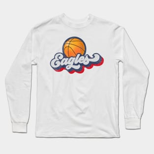 Retro Basketball Eagles Long Sleeve T-Shirt